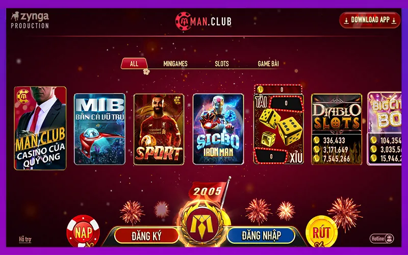 Cổng game ManClub uy tín với các trò chơi hấp dẫn