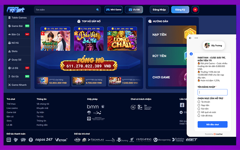 Đội ngũ CSKH trực tuyến hỗ trợ người chơi trong vài giây