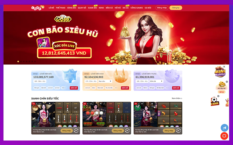 Giao diện Lode88 thân thiện, tải nhanh, tối ưu trải nghiệm