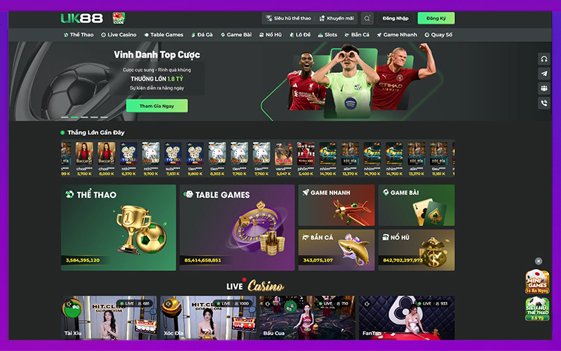 Giao diện nền tảng thiết kế tông đen xanh neon dễ thao tác