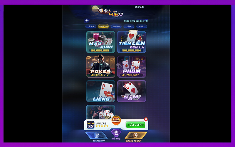 Kho trò chơi phong phú với nhiều thể loại giải trí hấp dẫn