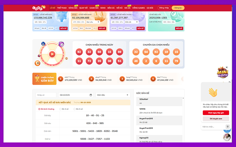 Lô đề Lode88 trả thưởng cao, quay số nhanh