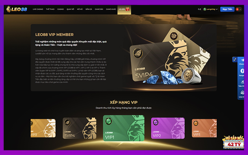 Sự kiện VIP định kỳ, thể hiện chính sách chăm sóc thành viên trọng tâm