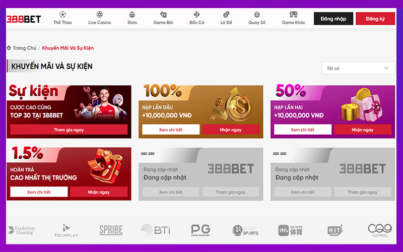 Ưu đãi nạp đầu và hoàn trả 1.5% giúp người chơi tăng vốn